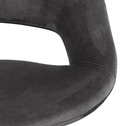 Krzesło biurowe tapicerowane HOLI ciemny szary