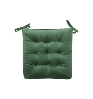 Poduszka siedzisko na krzesło butelkowa zieleń VELVIO 40x40 cm
