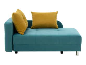Sofa rozkładana niebiesko-żółta LETTO lewa