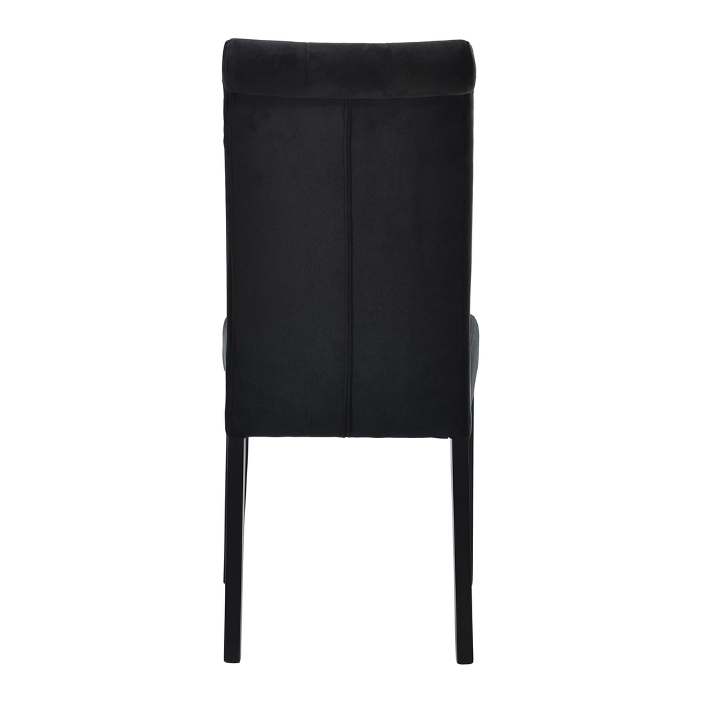 Krzesło tapicerowane czarne z wałkiem DAKOTA II