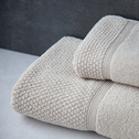 Ręcznik bawełniany z frędzlami beżowy SANTORINI 50x90 cm
