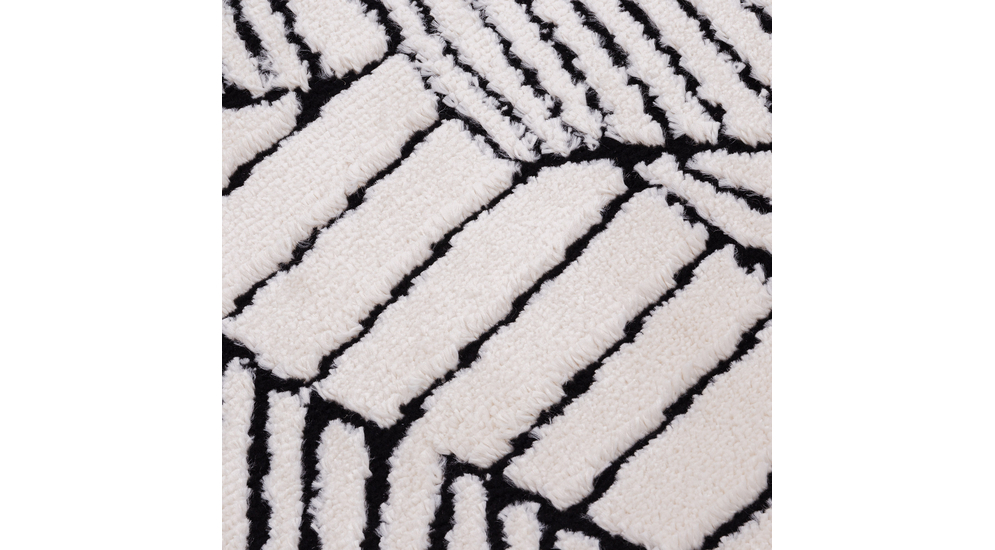 Dywan liść biało-czarny PROVANCE 80x150 cm