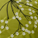 Poszewka welurowa z haftem zielona ANISE 45x45 cm