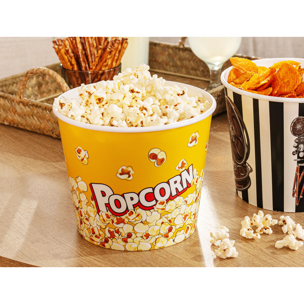 Pojemnik na popcorn i przekąski żółty 2,2 l
