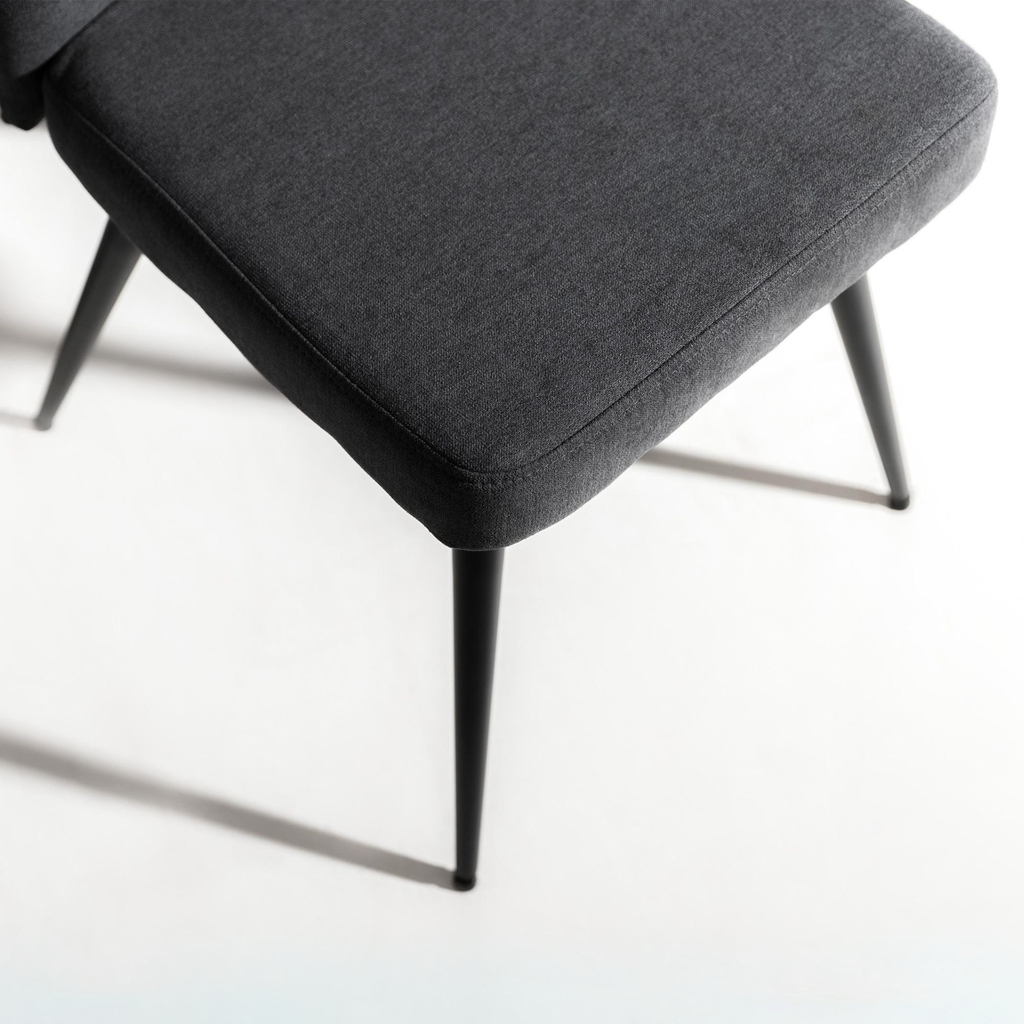 Krzesło tapicerowane szare SVENTO