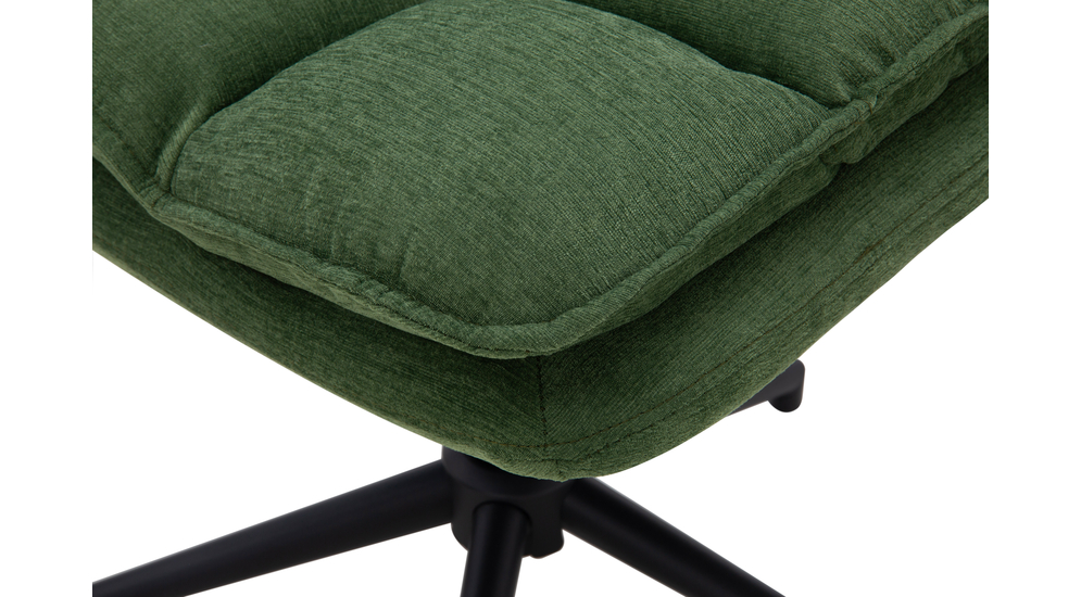 Fotel obrotowy z podnóżkiem zielony CHENNAI
