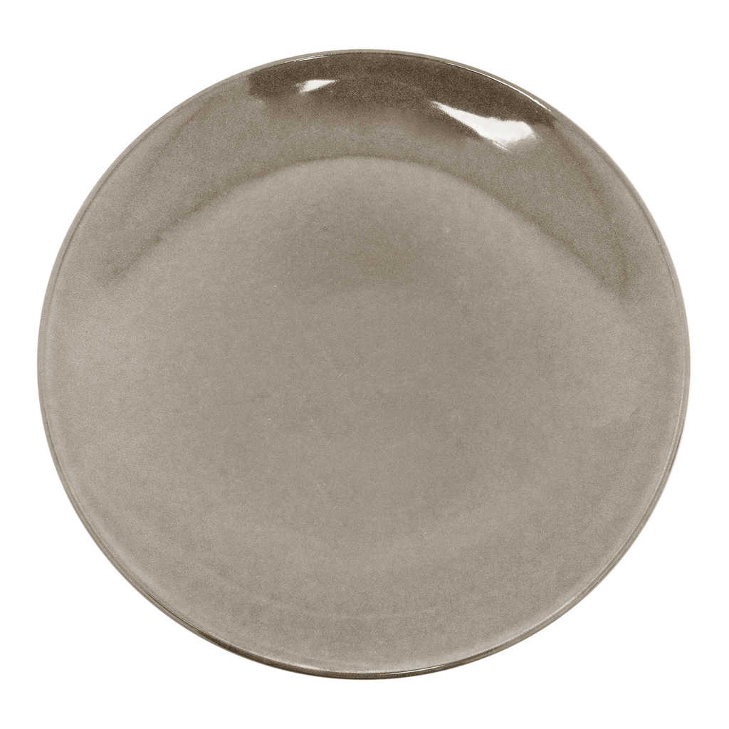 Talerz obiadowy ceramiczny jasnoszary LUNA 27 cm