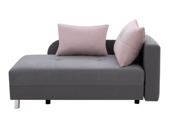Sofa rozkładana szaro-różowa LETTO prawa