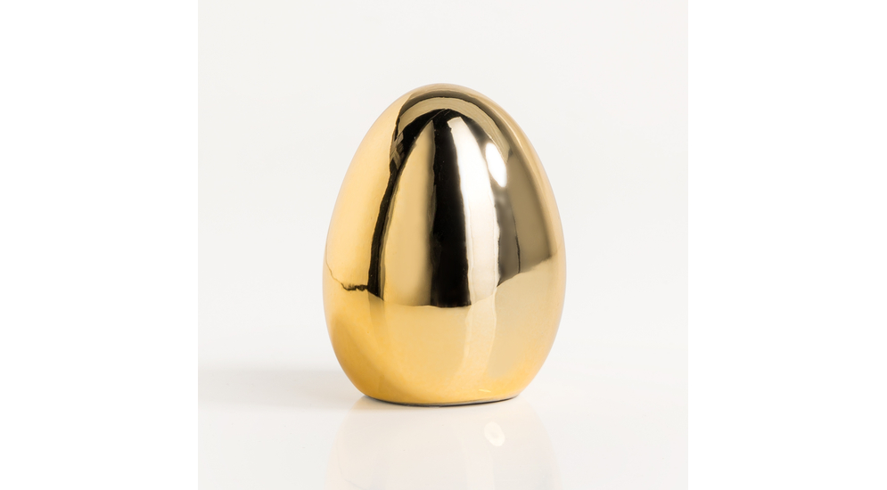 Wielkanocne dekoracyjne złote jajko