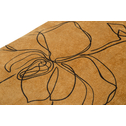 Poduszka dekoracyjna musztardowa FLOWER LINE 45x45 cm