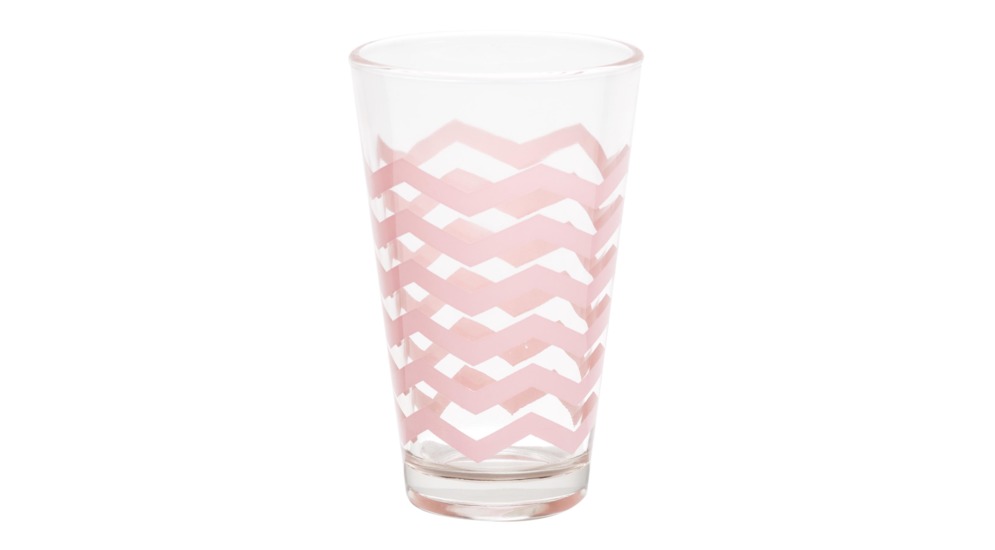 Szklanka na zimne napoje z wzorem różowym 300 ml