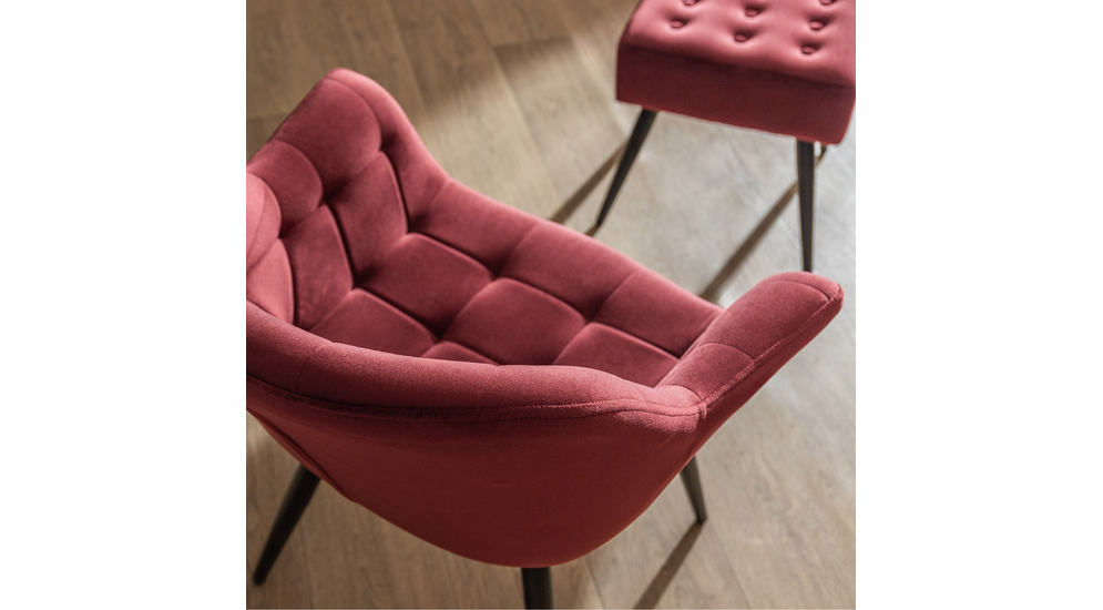 Fotel z podnóżkiem czerwony KEISAR