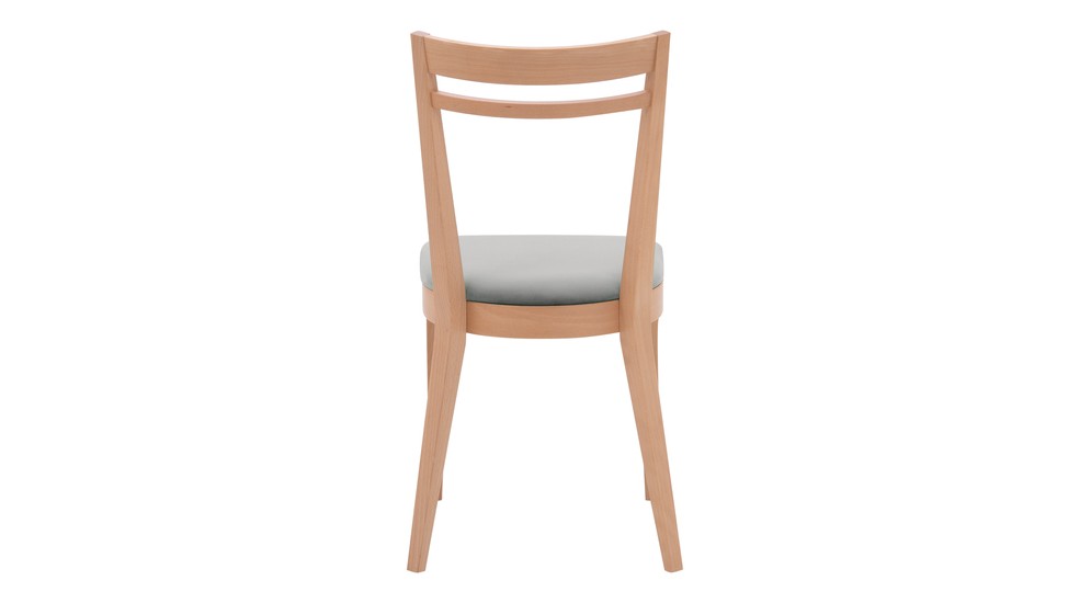 Krzesło drewniane z szarym siedziskiem ERIN