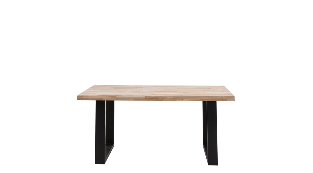 Stół industrialny z drewnianym blatem z nogami U IRIS 200x100 cm