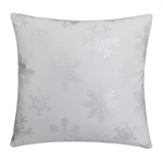 Poduszka dekoracyjna w śnieżynki biała TALVI 45x45 cm