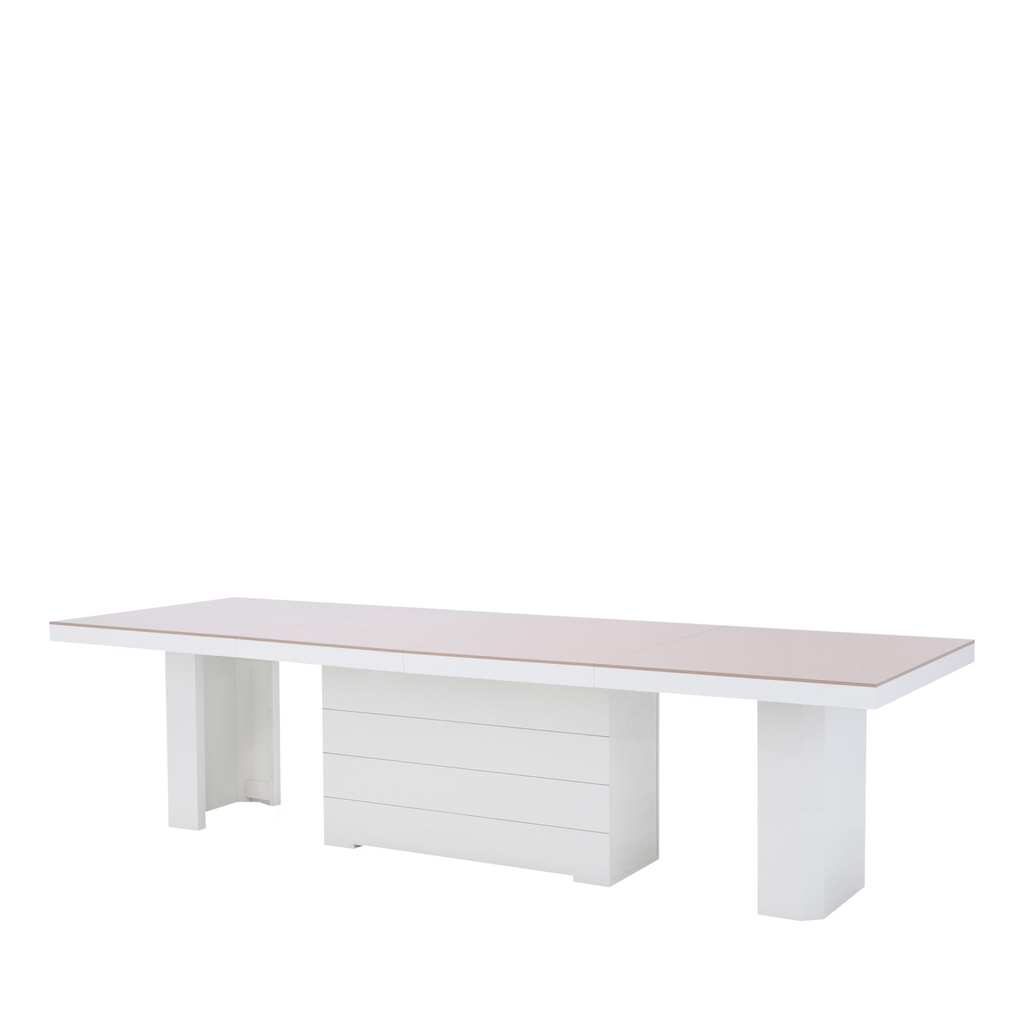 Stół rozkładany KOLOS II połysk cappucino / biały