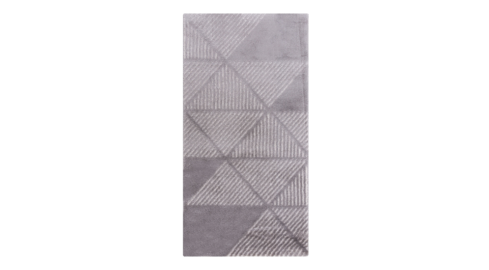 Dywan w trójkąty biało-szary PROVANCE 80x150 cm