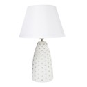 Lampa stołowa ceramiczna glamour biała 41 cm