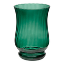 Świecznik szklany zielony OPTYK 20,5 cm