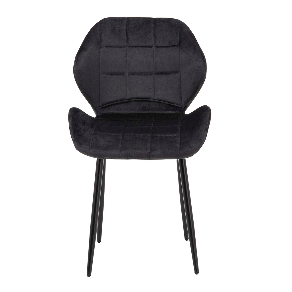 Krzesło czarne tapicerowane WILLOW II