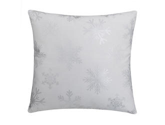 Poduszka dekoracyjna w śnieżynki biała TALVI 45x45 cm