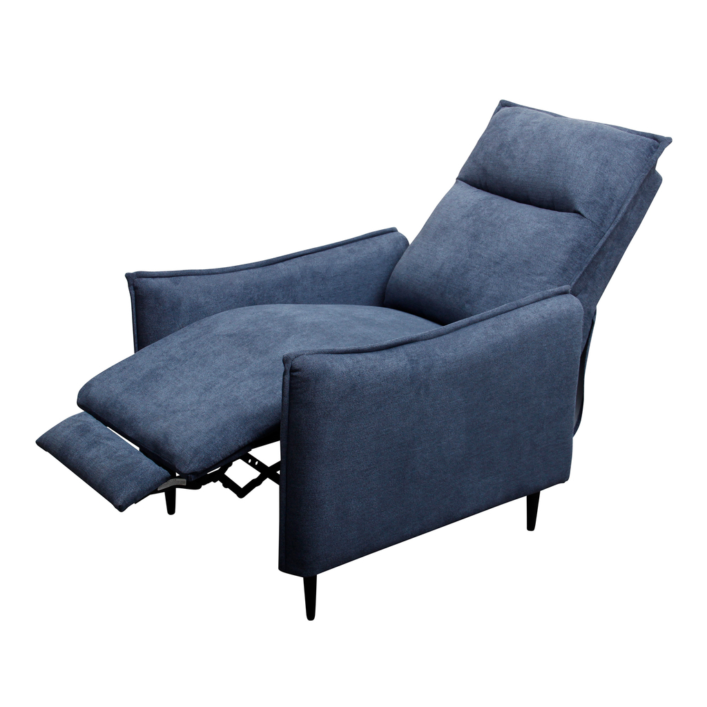 Fotel wypoczynkowy niebieski  z funkcją relaks CIZERIO