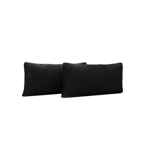 2 poduszki czarne włochacze LEA 35x55 cm