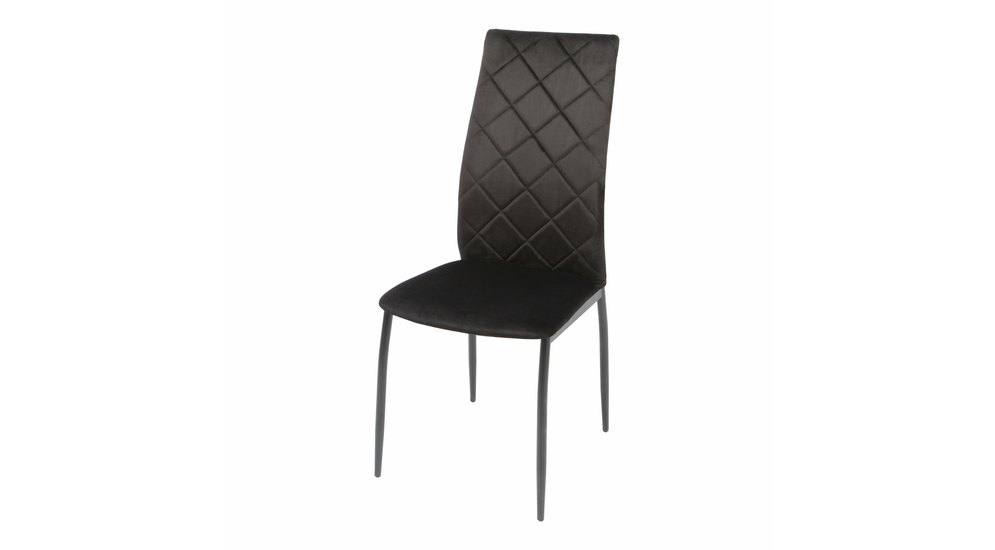 Krzesło tapicerowane czarne ASKOK