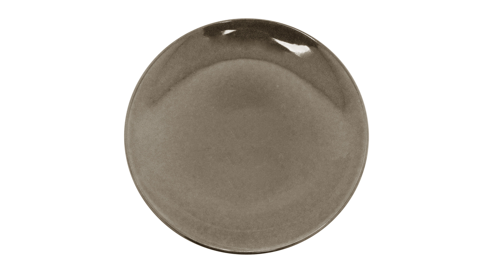 Talerz deserowy ceramiczny brązowy LUNA 20 cm