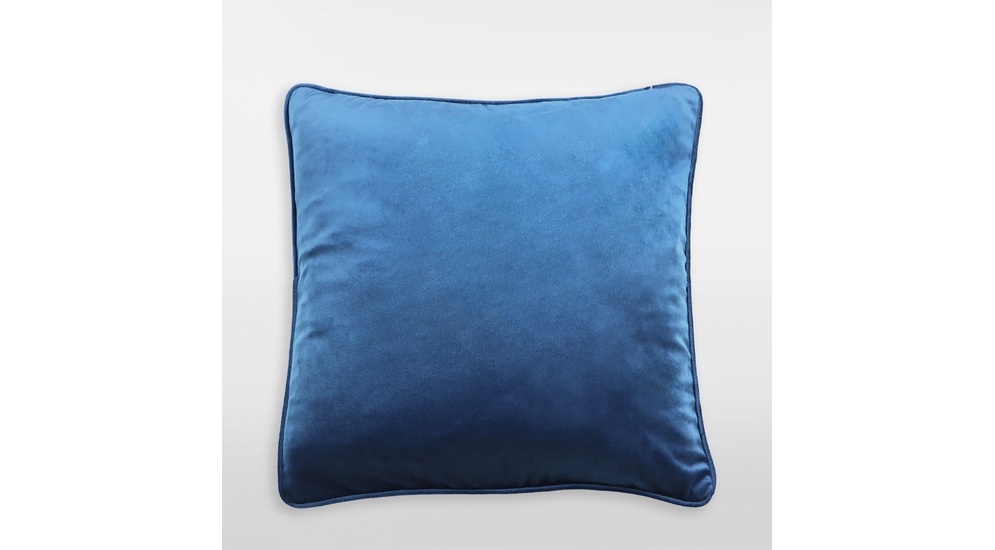Niebieska welurowa poszewka na poduszkę