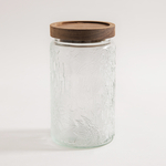 Pojemnik szklany z akacjową pokrywką 1000 ml