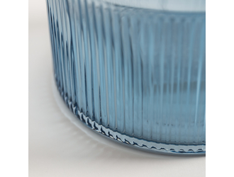 Wazon szklany niebieski 25 cm
