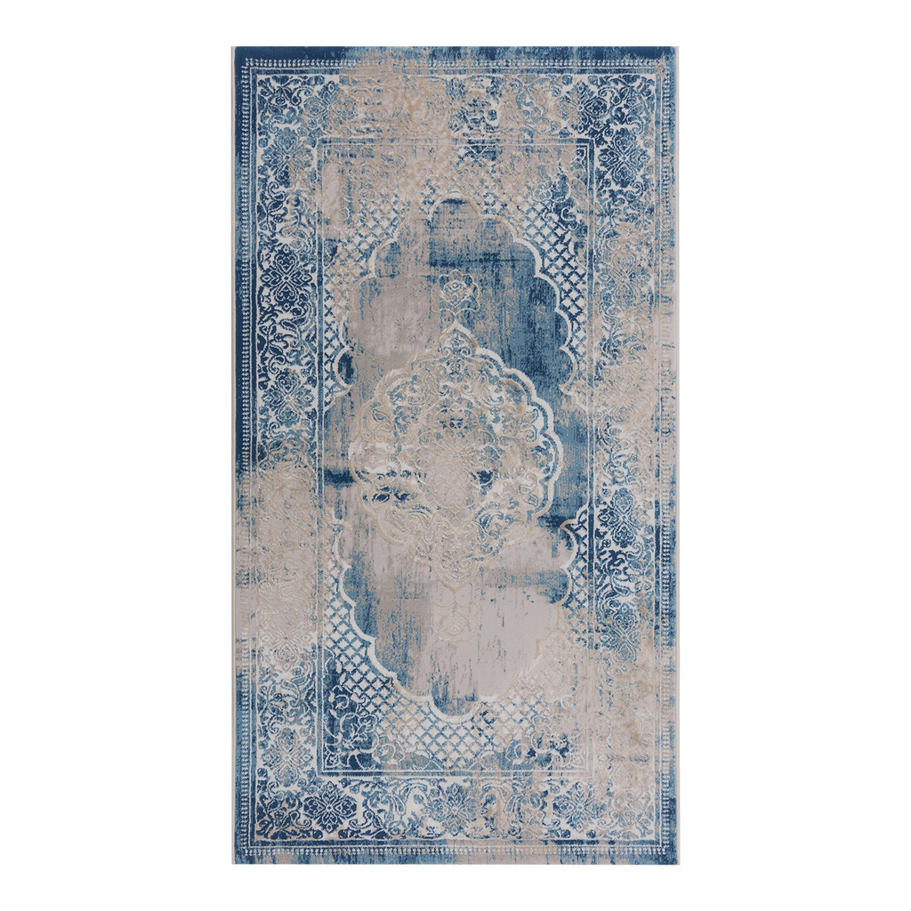 Dywan z orientalnym wzorem niebieski ALMERA 80x140 cm