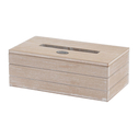 Pudełko na chusteczki drewniane beżowe 25x13x9 cm