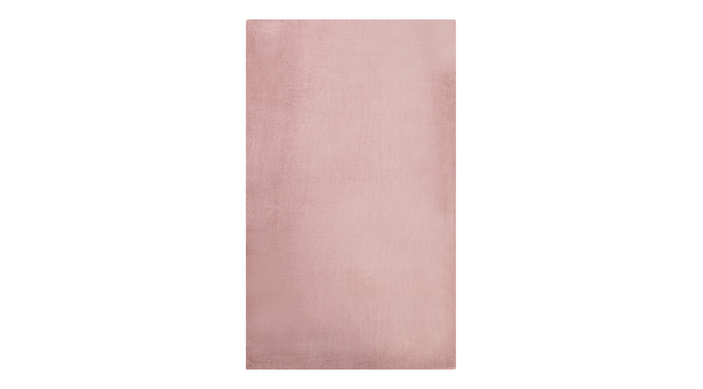 Dywanik różowy RABBIT BUNNY 60x100 cm wykonany z przędzy poliestrowej.