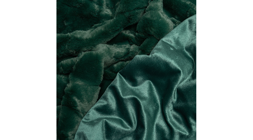 Koc włochacz zielony SERGE 220x200 cm