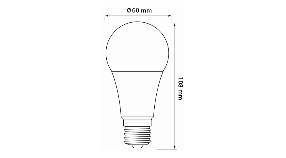 Żarówka LED E27 8,5W barwa ciepła ORO-ATOS-E27-A60-8,5W-WW