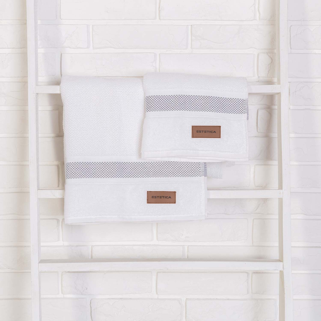 Ręcznik biały GREY 70x140 cm