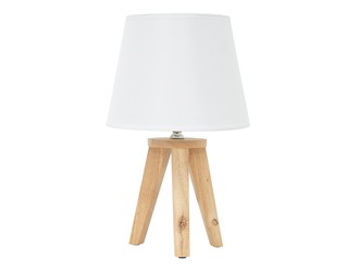 Lampa stołowa trójnóg biały abażur 31 cm