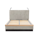 Łóżko z oświetleniem beżowe TIVOLI 160x200 cm