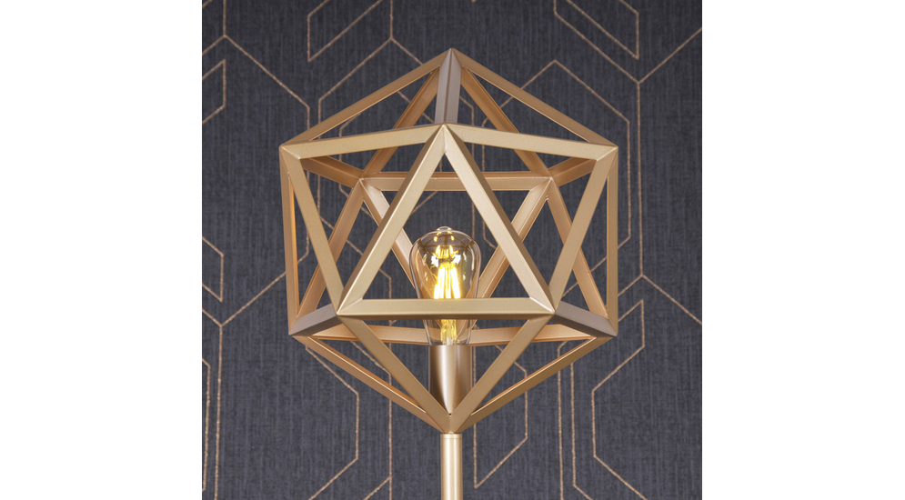 Lampa podłogowa geometryczna złota DENMARK