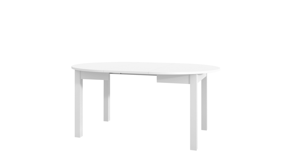 Stół okrągły biały LUNI 110 - 160 cm 