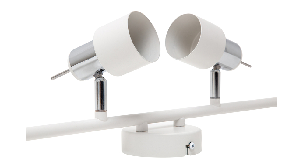 Listwa ORO STERNA posiada oprawę dla 4 żarówek typu GU10 o mocy maksymalnej 10W. Biały kolor lampy wprowadzi element naturalności i wkomponuje się w estetykę pomieszczeń urządzonych w oszczędnym, minimalistycznym stylu.