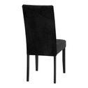 Krzesło tapicerowane z pikowaniem czarne DAKOTA I