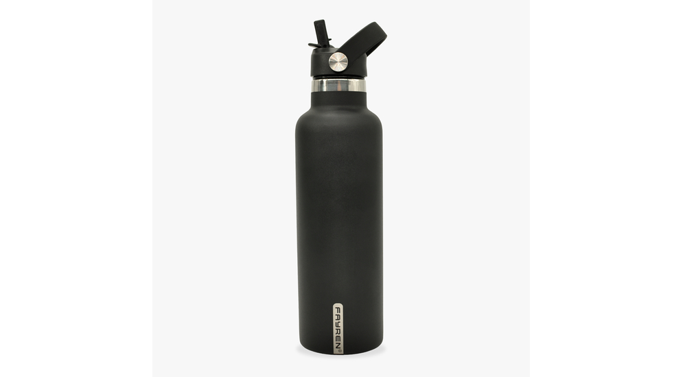 Butelka termiczna FAYREN NORDKAPP BLACK 750 ml wykonana ze stali nierdzewnej.