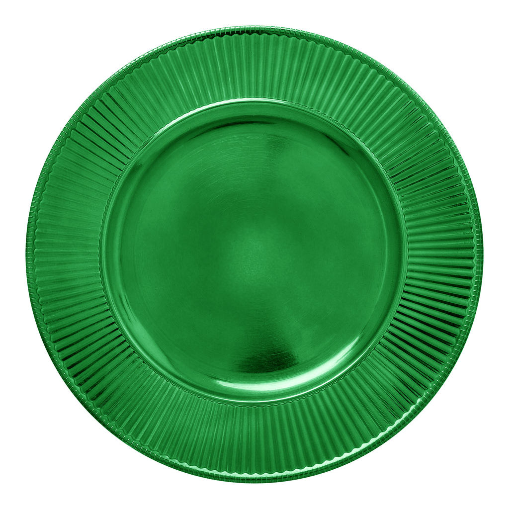 Talerz dekoracyjny  podtalerz zielony 33 cm