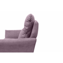 Sofa  fioletowa na drewnianych nogach NORD