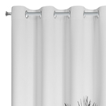 Zasłona na przelotkach czarno-biała NERINA 140x250 cm