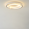 Plafon LED okrągły czarno-złoty LENS 50 cm