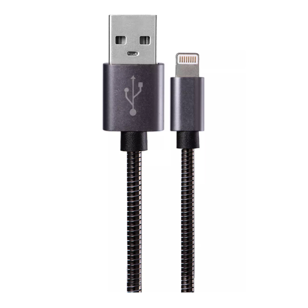 Kabel USB/Iphone Lightning 1M połysk czarny